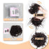 HMD Tousled Updo Messy Bun Hair Piece - Synthetic Hair Extensions with Elastic Rubber Band for Women