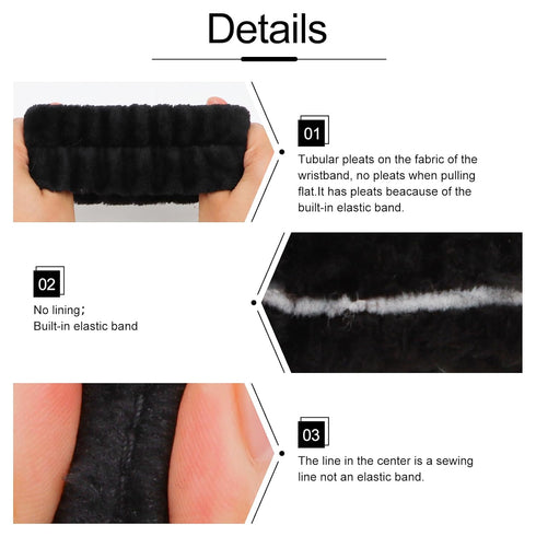WHAVEL 6PCS Spa Headband and Wristband Set - Face Wash Headband and Makeup Skincare Wrist Bands