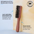 ZEUS Boar Bristle Beard & Mustache Brush for Men, Soft Bristles, Travel Care Brush with Handle (Made in Germany) J92