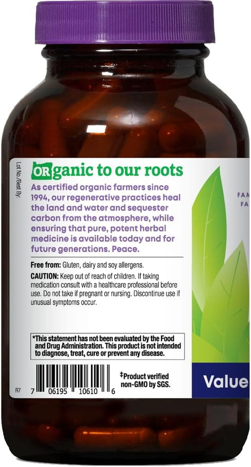 Oregon's Wild Harvest Milk Thistle Organic Herbal Supplement - Non-GMO Vegan Capsules, 180 Count