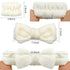 6 PCS Spa Headband with Wrist Washband Face Wash Set, Makeup Headband and Wristband Towel Scrunchies for Washing Face, Skincare Headband Sleepover Party Supplies for Girls(Beige)