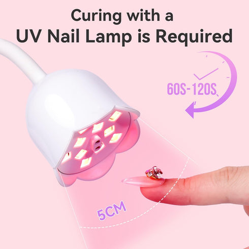 Makartt Nail Rhinestone Glue - Super Strong Gel Nail Glue for Nail Charm 3D Nails Bling Gel (30ML)