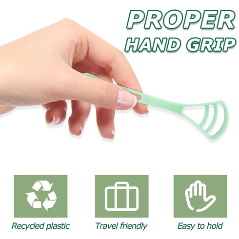 100 Counts Disposable Tongue Scraper with Dental Picks, BPA Free Plastic Tongue Cleaner Scrapers for Fresh Breath