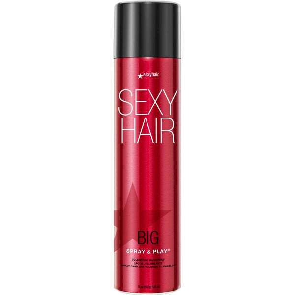 SexyHair Big Spray & Play Volumizing Hairspray - 16 Oz, Hold and Shine, Humidity Resistance