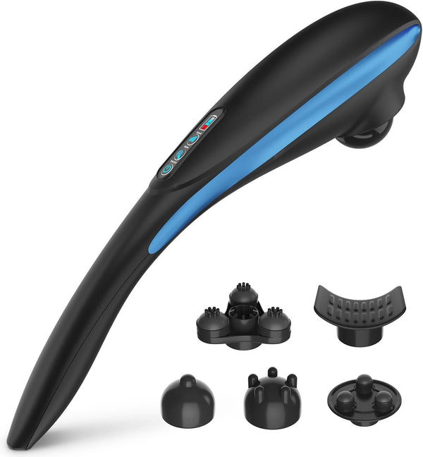 JIODTMER All Body Corded Light Soothing Vibratory Massager with 4 Attachment Heads -