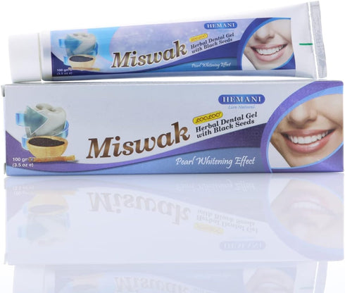 Hemani Meswak Toothpaste 100g, Fluoride Free Natural Toothpaste for Oral and Gum Hygiene, Also Known as Miswak