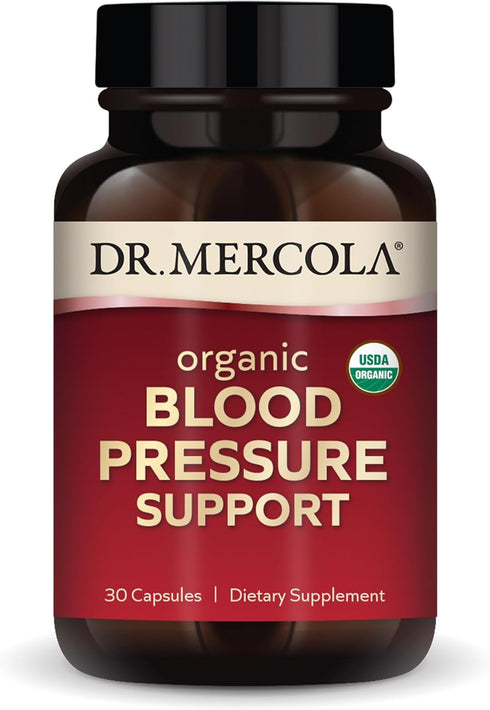Dr. Mercola Organic Blood Pressure Support, 30 Servings (30 Capsules), Dietary Supplement