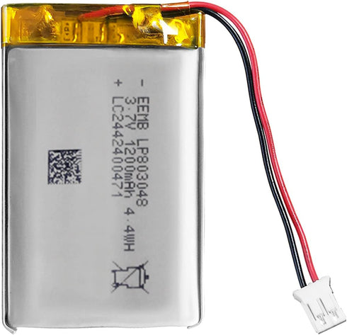 EEMB Lithium Polymer Battery 3.7V 1200mAh 803048 Rechargeable Pack with Wire JST Connector for Wireless Devices