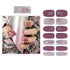 SIUSIO 112pcs Nail Wraps, 8 Sheets Full Nail Polish Strips, Gradient Glitter Stickers with Crystal Glass Nail Files