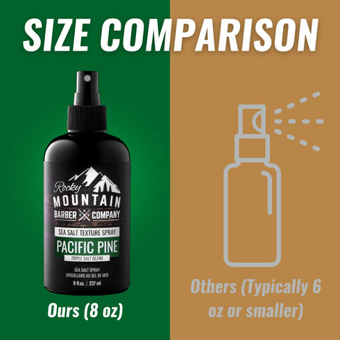 Rocky Mountain Barber Company Sea Salt Spray for Men - Adds Volume and Texture, Light Hold for All Hair Types