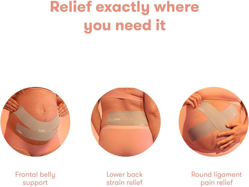 Frida Mom Kinesiology Tape for Pregnancy, Pain Relief Belly Support, 18ft Roll, Pregnancy Must Haves