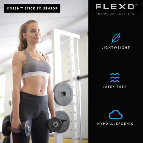 Flexd Freestyle Adhesive Patches, 30 Pcs Libre Adhesive Patch Covers for CGM, Tan