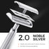 ZOMCHI Double Edge Safety Razor, Premium Metal Razor with 10 Blades, Eco-Friendly Razor in Noble Silver