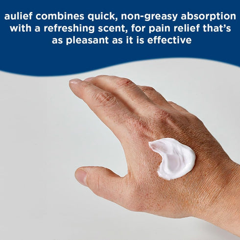 Aulief Topical Pain Relief Cream by China-Gel for Neck, Knee, Back Pain, FSA HSA Approved, 2 oz