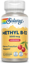 Solaray Methyl B12 Lozenge, Cherry (Btl-Plastic) 5000mcg | 60ct