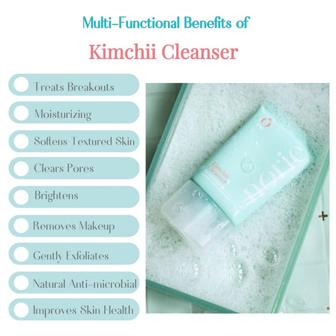Norie Ultra-Clean, Fragrance Free Daily Gel Kimchii Cleanser with Probiotic Ingredient for Sensitive Skin