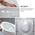SUZEPER Sitz Bath Tub Over The Toilet, Babies Bath Seat Plastic Toilet Seat, Portable Foldable Hanging Toilet Sitz Bath