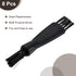 MECCANIXITY Shaver Cleaning Brush Tools: Double-Sided Black with 2 Inch Plastic Handle for Home and Office, 8 Pack.