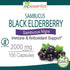 ELP ESSENTIAL Black Elderberry Capsules 2000mg | 100 Count | Super Concentrated Sambucus Extract for Antioxidant and
