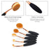 Yoseng Oval Foundation Brush, 5 Pcs Toothbrush Makeup Brushes for Fast Flawless Application