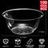 100 Pack Hard Plastic Bowls, 8oz Ice Cream Bowls, Plastic Dessert Bowls Disposable Clear Bowl Bulk for Parties Serving, Catering, Special Events, Party Supplies by MOACOCK