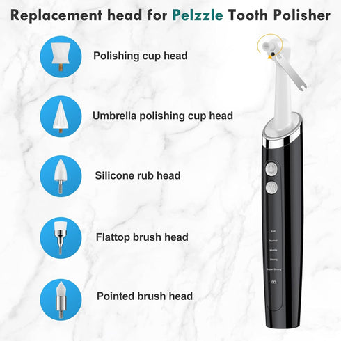 Tooth Polisher Replacement Heads, 5 Types of Brush Head Accessories for Dental Care.
