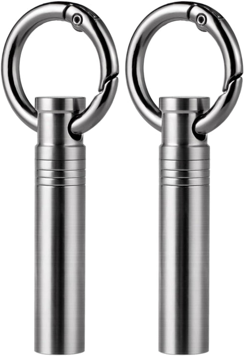 TISUR Small Keychain Pill Holder: Titanium Metal Travel Pill Case, Portable Organizer Container for Purse, Waterproof
