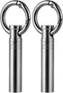 TISUR Small Keychain Pill Holder: Titanium Metal Travel Pill Case, Portable Organizer Container for Purse, Waterproof