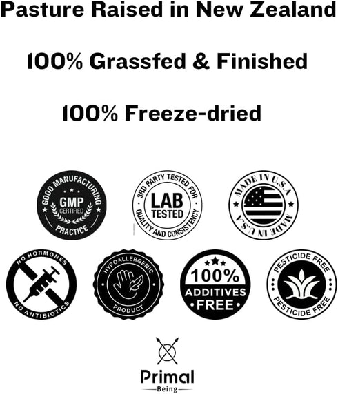 Primal Being Grassfed Beef Brain Supplement, Supports Memory, Mood, Focus, Energy, Cognitive Health - 90 Capsules,