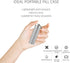 Waterproof Keychain Pill Holder, Compact Portable Pill Box with 3 Compartments for Daily Medication, Silver