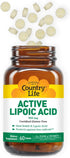 Country Life R-Alpha Lipoic Acid Complex 300mg, Antioxidant Support, No Yeast, Gluten, Milk