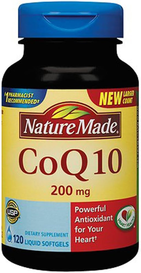 Nature Made CoQ10 Naturally Orange, 200 mg Dietary Supplement, 120 Softgels