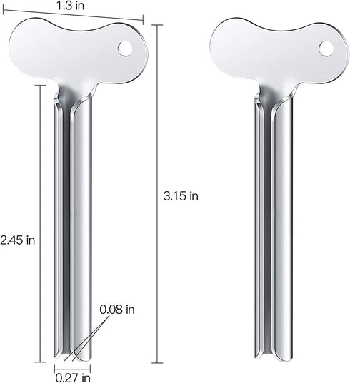 ZOCONE Toothpaste Squeezer, 6pcs Metal Tube Squeezer Key, Stainless Steel Toothpaste Roller for Paint, Cream, Cosmetic