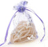 Zhiheng 100pcs Organza Wedding Party Gift Bags, Butterfly Drawstring Pouches for Jewelry Gift Favor (4"x6", Purple)