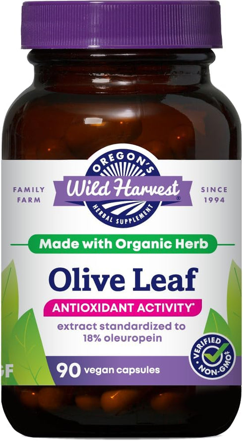 Oregon's Wild Harvest Olive Leaf Supplement, 350 mg, Antioxidant Support, 90 Count