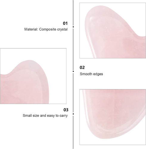 rosenice Gua Sha Jade Stone Tools Guasha Tool for Face Skincare Facial Body Acupuncture Relieve Muscle Tensions Reduce Puffiness Festive Gifts