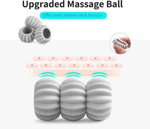 Neck Massager Roller, Handheld Massager with 6 Balls for Neck Pain Relief and Deep Tissue Massage
