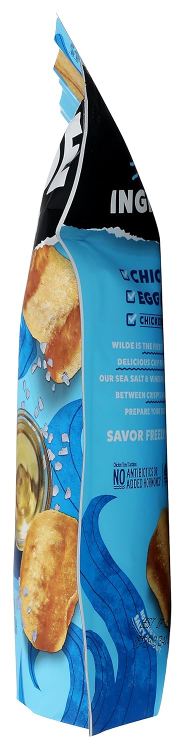 WILDE BRANDS 4 OZ Wilde Snacks Chips Protein Seasalt Vingar