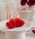 T-shin Candle,60G Love Heart Scented Handmade Aesthetic Carved Soy Wax Aroma Decorative Art Candle for Table Photo Prop