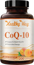 Coenzyme Q10 200mg Supplement - Once Daily CoQ10 Powder Capsules for Heart Health, Antioxidant Support