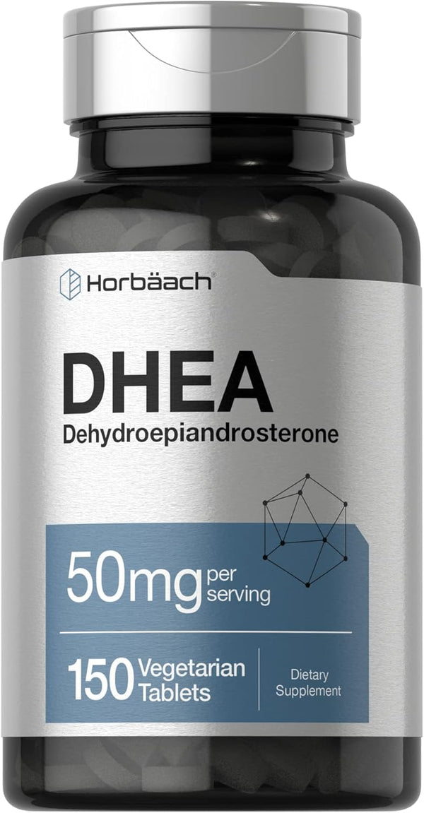 Horbaach DHEA | 50mg | 150 Tablets - Non-GMO, Gluten Free Supplement