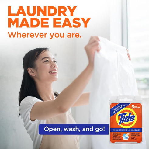 Pack 0.51 oz, Pack 12 Tide Sink Liquid Laundry Detergent