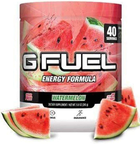 G Fuel Watermelon Energy Powder, Sugar Free, Clean Caffeine Focus Supplement, 9.8 oz (40 Servings)