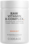 Codeage Raw Vitamin B-Complex Supplement - Essential B Vitamins with Probiotics, Digestive Enzymes, 2-Month Supply - 60