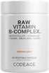 Codeage Raw Vitamin B-Complex Supplement - Essential B Vitamins with Probiotics, Digestive Enzymes, 2-Month Supply - 60