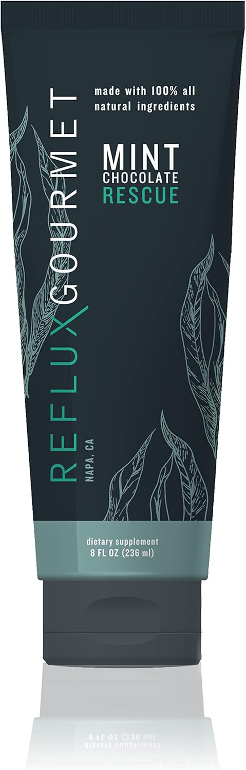 Mint Chocolate Rescue All-Natural Alginate Therapy for Acid Reflux, GERD, Heartburn Relief, Safe for Children