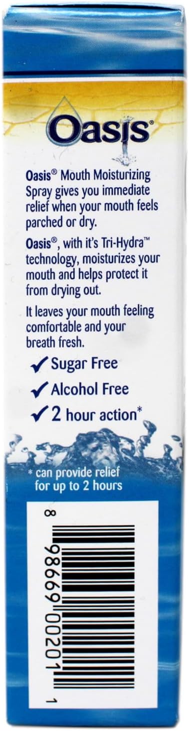 Oasis 1 OZ 2 Pack Moisturizing Mouth Spray for a Dry Mouth, Mild Mint Flavor, FL