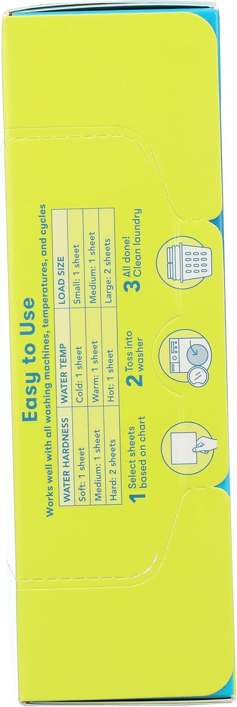 ECOS Laundry Detergent Sheets, 50 Loads, Vegan, Hypoallergenic, No Plastic Jug, Liquid Free