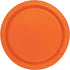 Pumpkin Orange Round Disposable Paper Dinner Plates - 16 Pieces, 9'' - Perfect for Parties, Weddings & Events