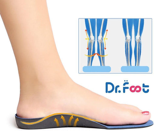 Dr. Foot Full Orthotics Shoe Insoles - Arch Support Inserts for Flat Feet, Over-Pronation, L - W10.5-12 | M9.5-11